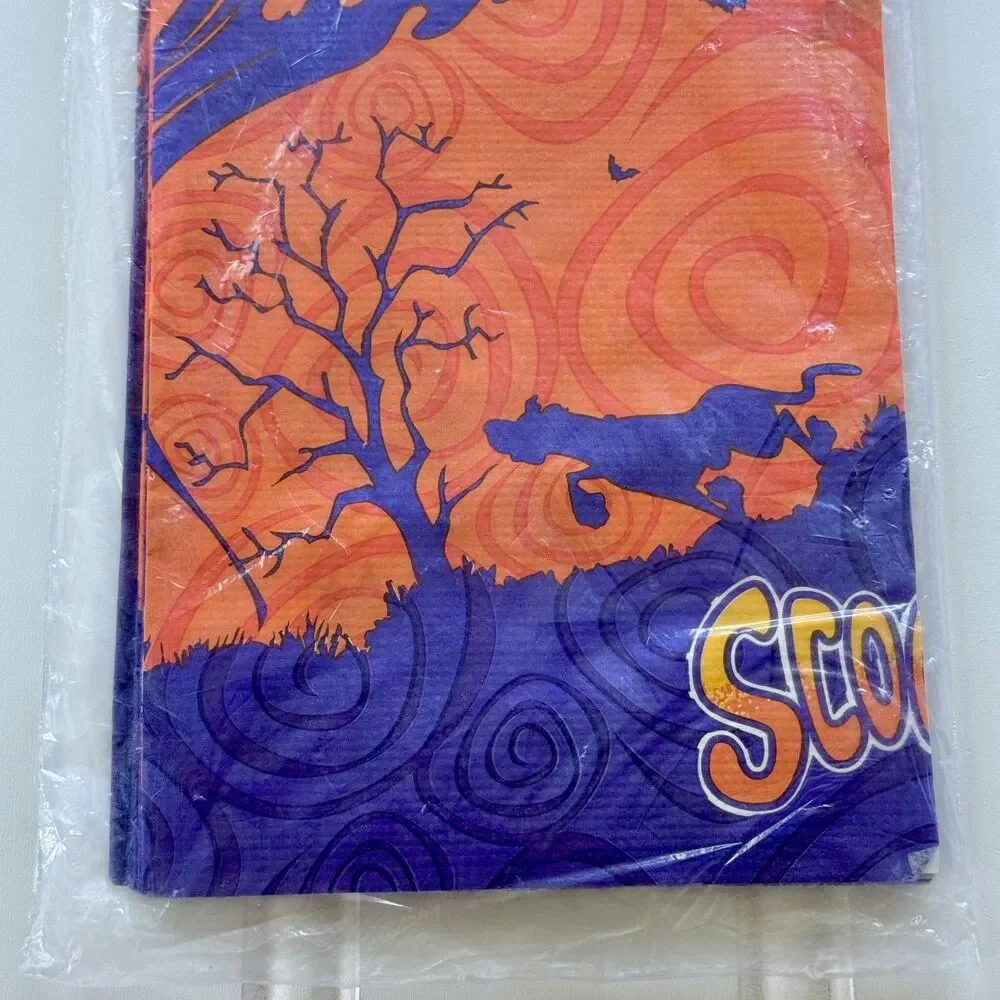 Vintage 2000 Scooby-Doo Paper Table Cloth Cover Cartoon Network Halloween Party